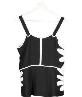 Victoria Beckham for Target Black Monochrome Sleeveless Tank Top UK S