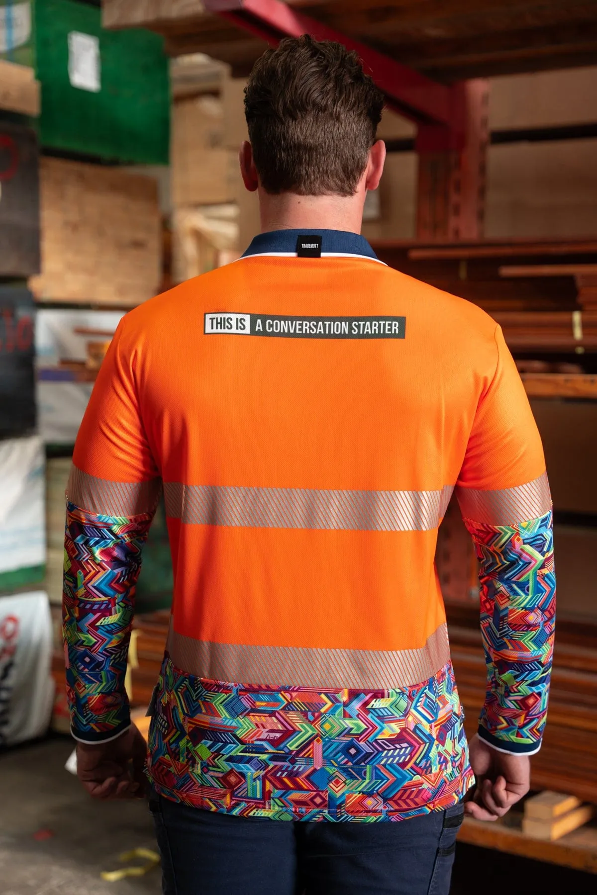 Watts Up Long Sleeve Orange Day/Night Hi Vis Polo