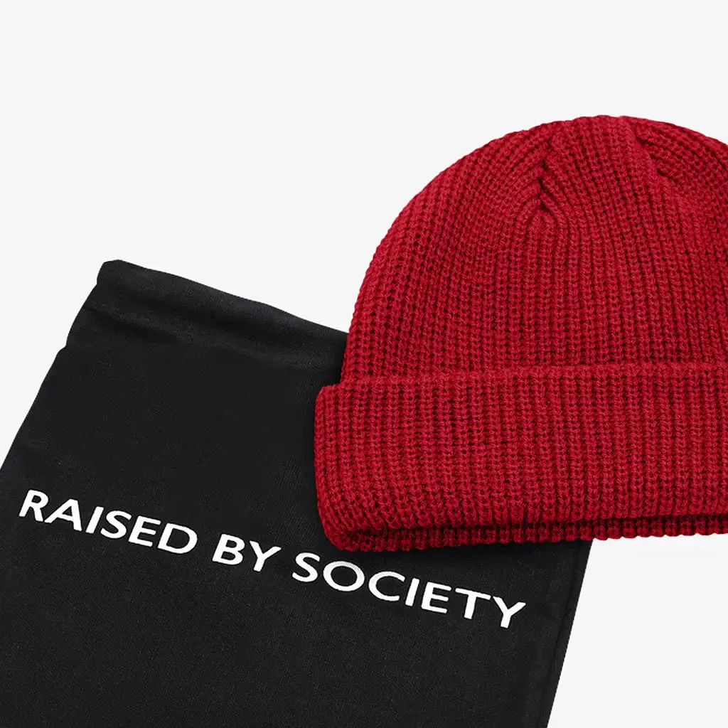 WINE RED FISHERMAN BEANIE