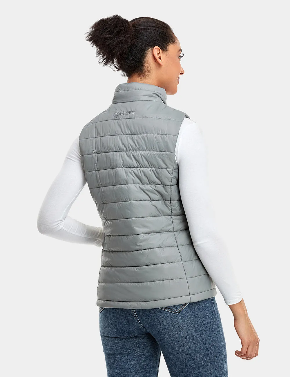 Women's Classic Heated Vest - Blue / White / Grey