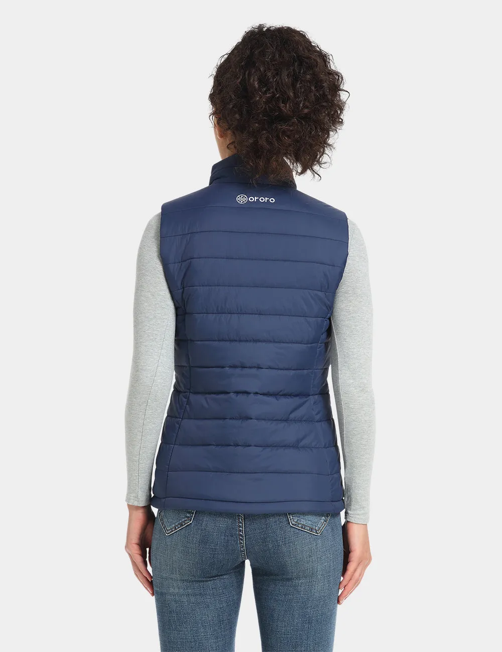 Women's Classic Heated Vest - Blue / White / Grey