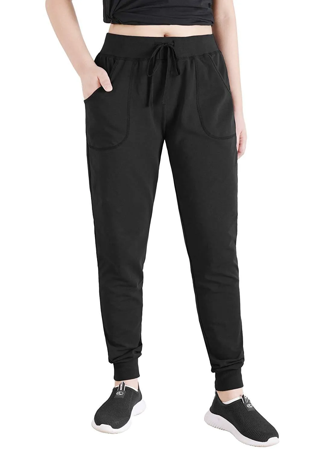 Women's Cotton Joggers Jersey Sweatpants with Pockets