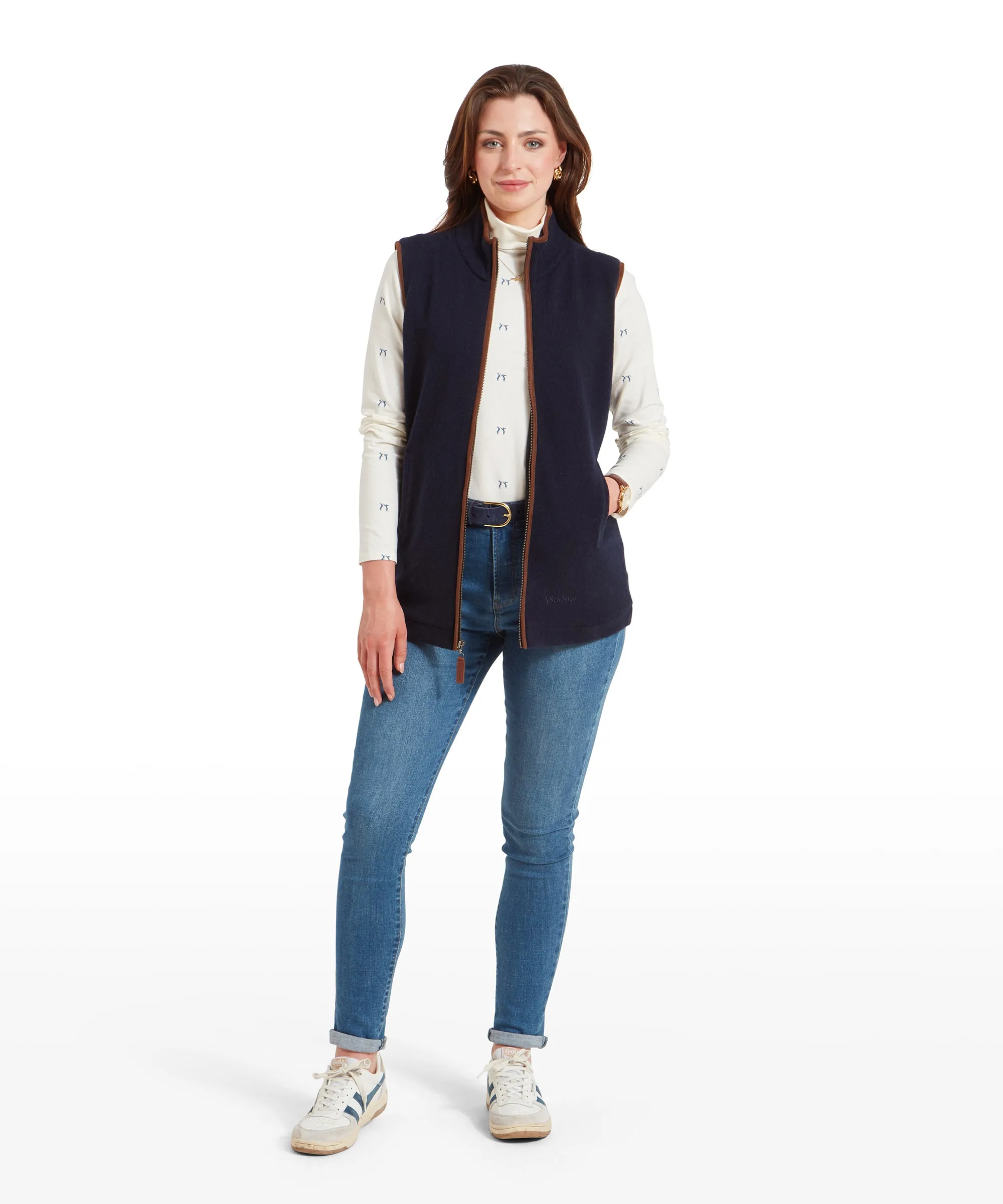 Women's Lambswool Aerobloc Gilet - Navy