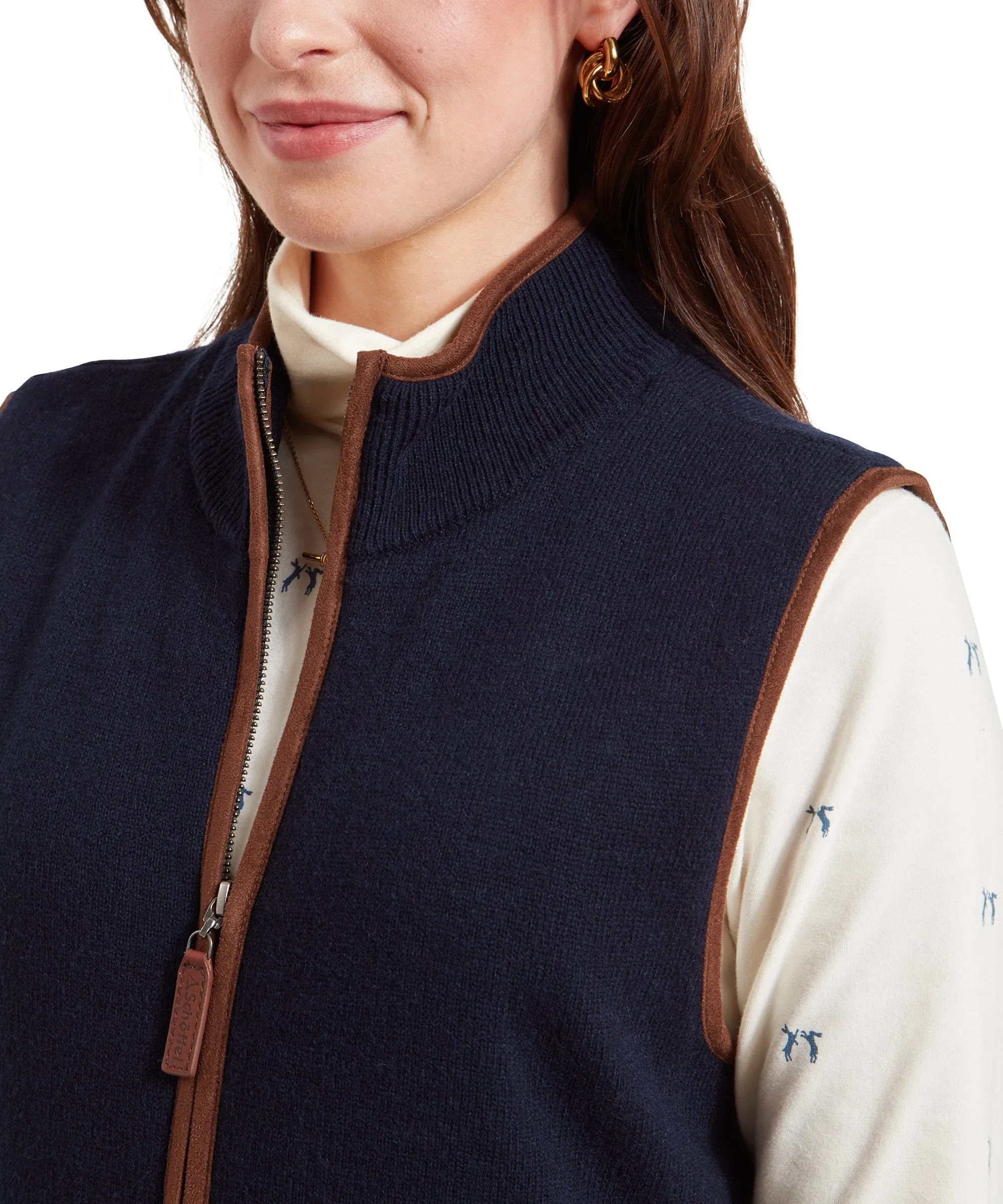 Women's Lambswool Aerobloc Gilet - Navy